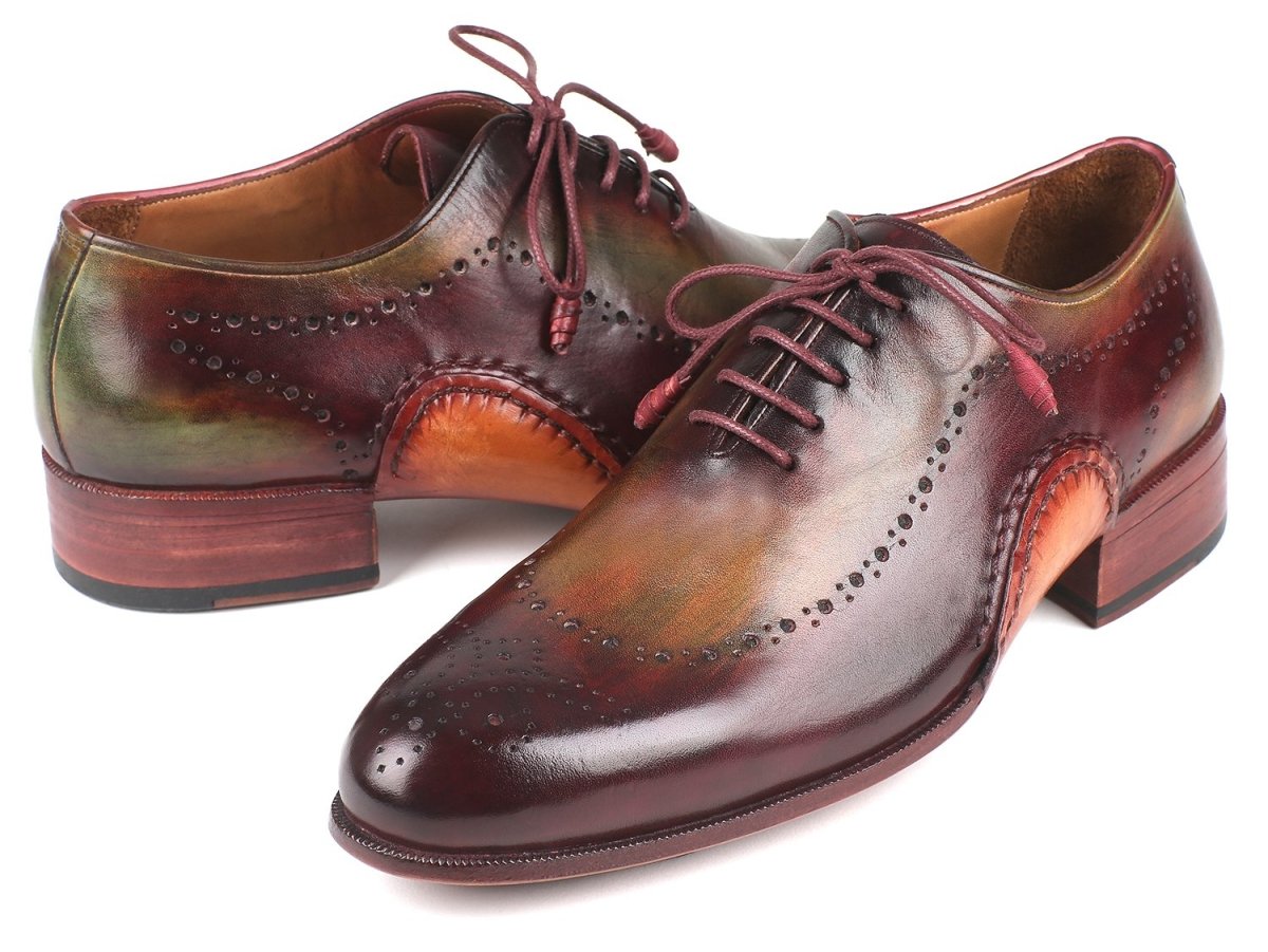 Paul Parkman Men's Opanka Construction Oxfords In Green And Bordeaux Shoes by Paul Parkman – Don't Panic Shoes