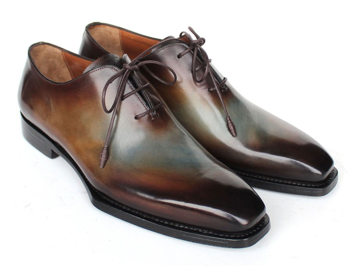 Paul Parkman Men's PatIna Goodyear Welted Wholecut Oxfords in Brown And Blue Shoes by Paul Parkman – Don't Panic Shoes