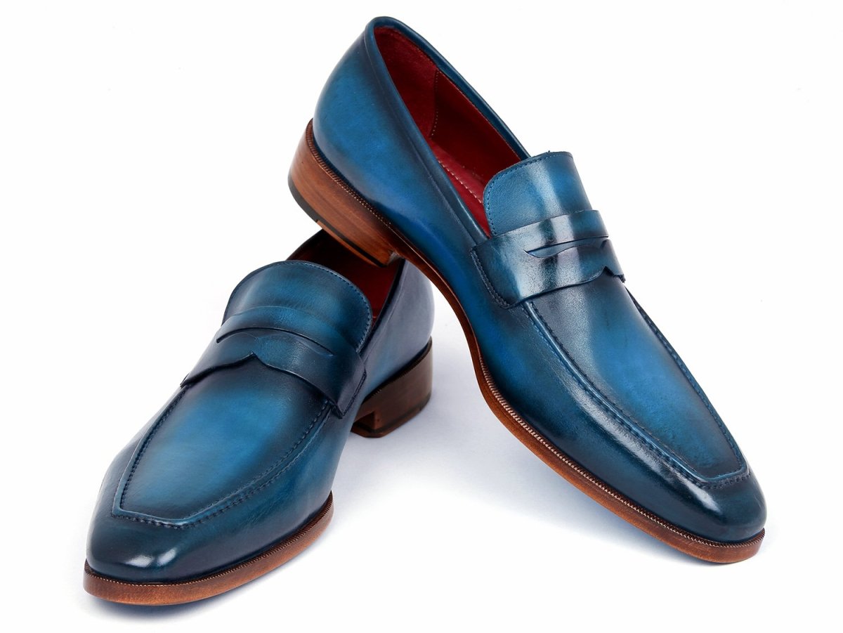 Paul Parkman Men's Penny Loafer Blue And Turquoise Calfskin (Id10tq84) by Paul Parkman – Don't Panic Shoes