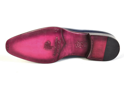 Paul Parkman Men's Plain Toe Wholecut Oxfords Blue Hand - Painted (Id755 - Blu) by Paul Parkman – Don't Panic Shoes