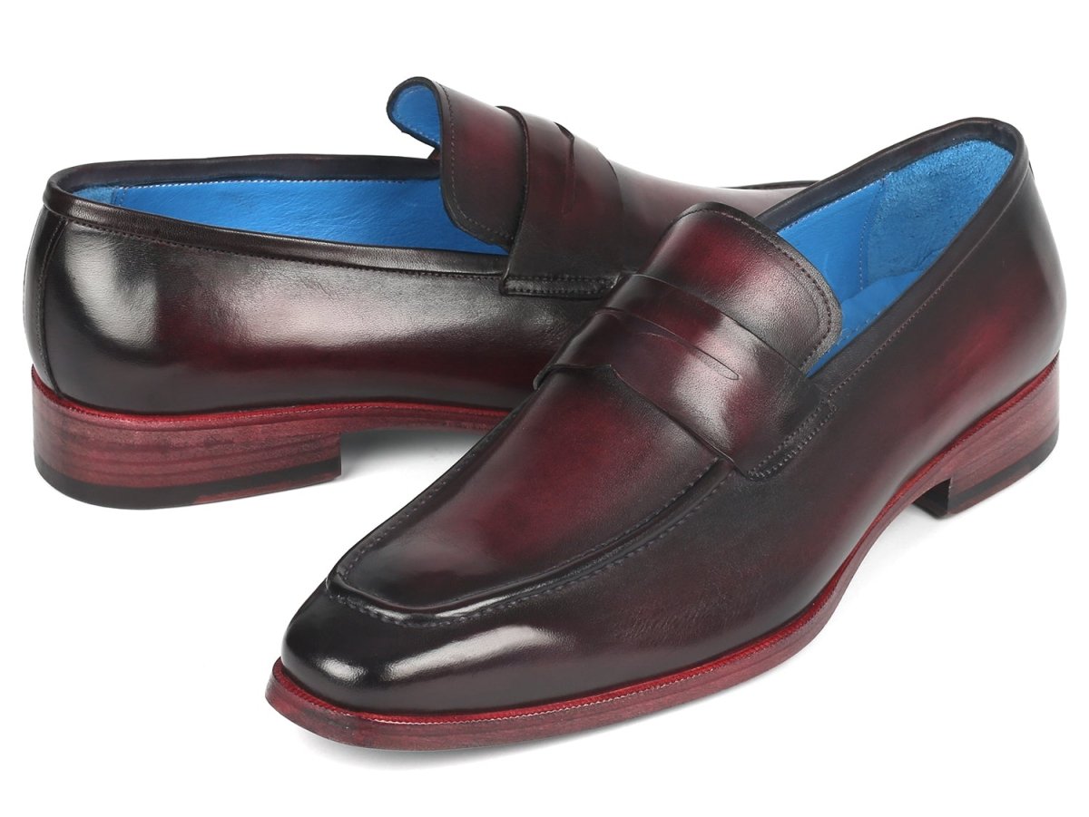 Paul Parkman Men's Purple Burnished Penny Loafers (Id10pr23) by Paul Parkman – Don't Panic Shoes