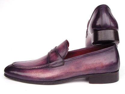 Paul Parkman Men's Purple Patina Penny Loafers Shoes by Paul Parkman – Don't Panic Shoes