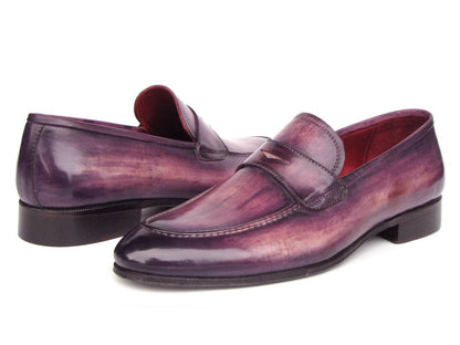 Paul Parkman Men's Purple Patina Penny Loafers Shoes by Paul Parkman – Don't Panic Shoes