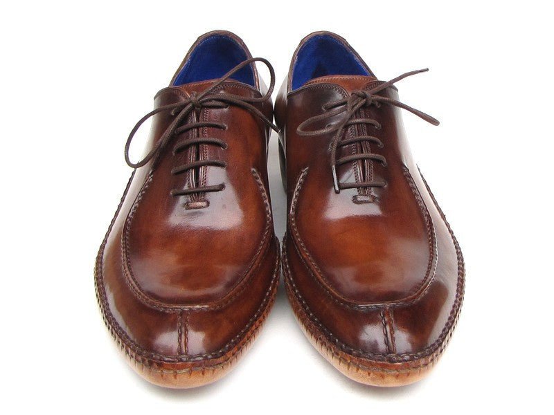 Paul Parkman Men's Side Handsewn Leather Split - Toe Oxfords In Brown Shoes by Paul Parkman – Don't Panic Shoes