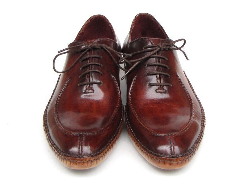 Paul Parkman Men's Side Handsewn Leather Split - Toe Oxfords In Burgundy Shoes by Paul Parkman – Don't Panic Shoes