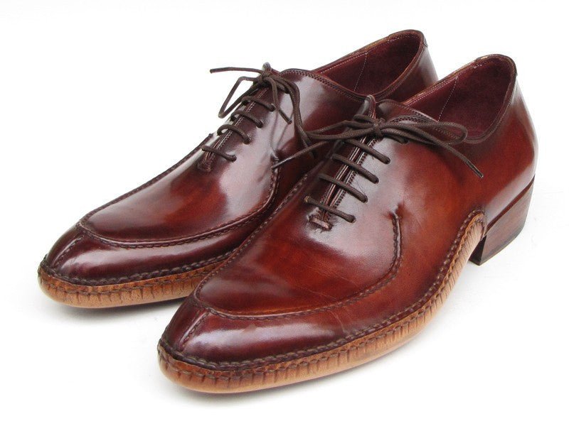 Paul Parkman Men's Side Handsewn Leather Split - Toe Oxfords In Burgundy Shoes by Paul Parkman – Don't Panic Shoes