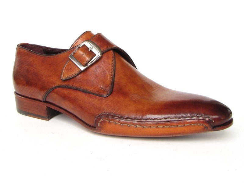 Paul Parkman Men's Side Handsewn Monkstrap Shoes In Tobacco Shoes by Paul Parkman – Don't Panic Shoes