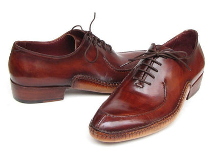 Paul Parkman Men's Side Handsewn Split - Toe Burgundy Oxfords (Id054 - Bur) by Paul Parkman – Don't Panic Shoes