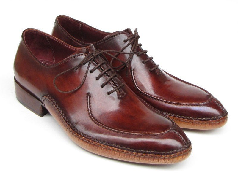 Paul Parkman Men's Side Handsewn Split - Toe Burgundy Oxfords (Id054 - Bur) by Paul Parkman – Don't Panic Shoes