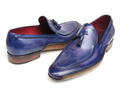 Paul Parkman Men's Side HAndsewn Tassel Loafer Blue and Purple (Id082 - Blu - Rp) by Paul Parkman – Don't Panic Shoes