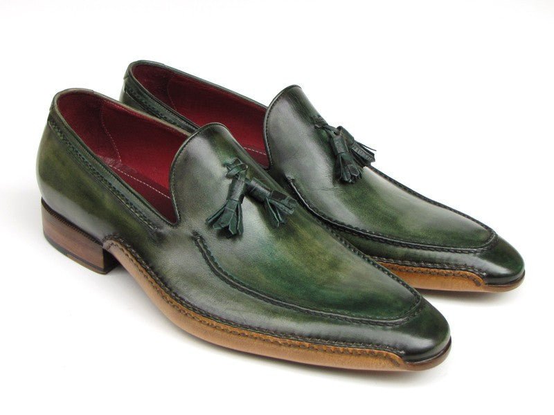 Paul Parkman Men's Side Handsewn Tassel Loafer Green Shoes (Id082 - Green) by Paul Parkman – Don't Panic Shoes