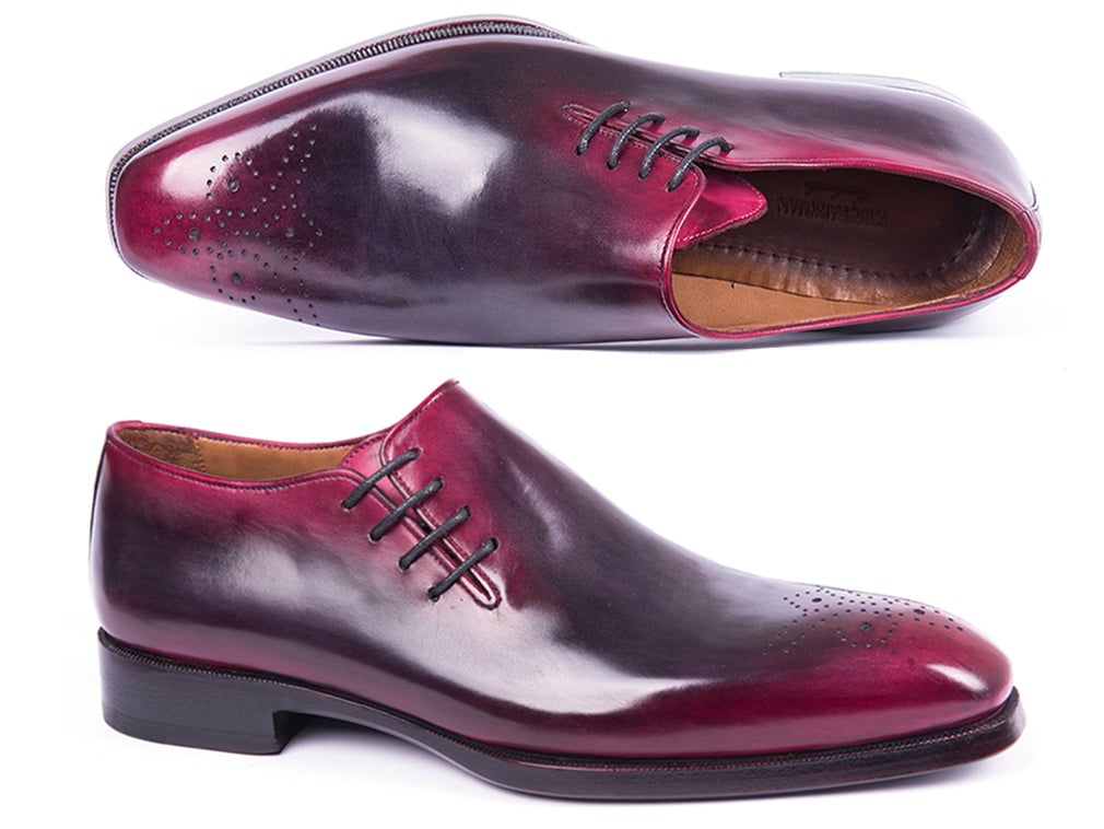 Paul Parkman Men's Side Lace Oxfords Purple And Gray (Id846f11) by Paul Parkman – Don't Panic Shoes