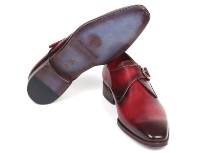 Paul Parkman Men's SIngle Monkstrap Leather Dress Shoes in Burgundy Shoes by Paul Parkman – Don't Panic Shoes