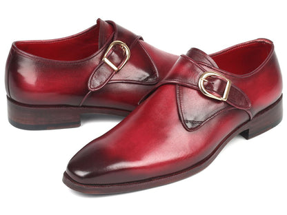 Paul Parkman Men's Single Monkstrap Shoes Burgundy Leather (IdDw984p) by Paul Parkman – Don't Panic Shoes