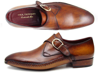 Paul Parkman Men's Single Monkstraps Brown Leather (Id69v5e) by Paul Parkman – Don't Panic Shoes