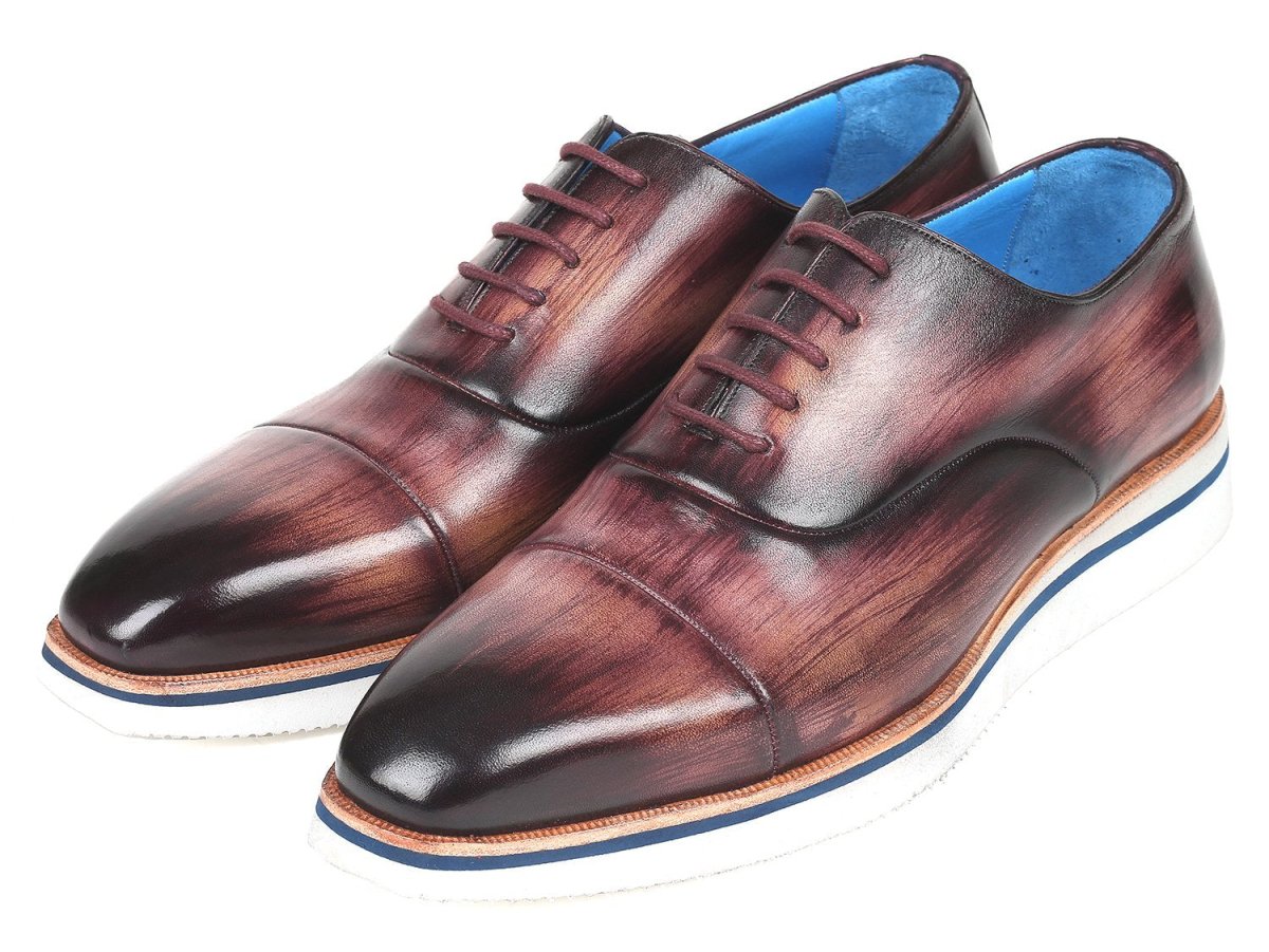 Paul Parkman Men's Smart Casual Leather Oxfords In Purple Shoes by Paul Parkman – Don't Panic Shoes