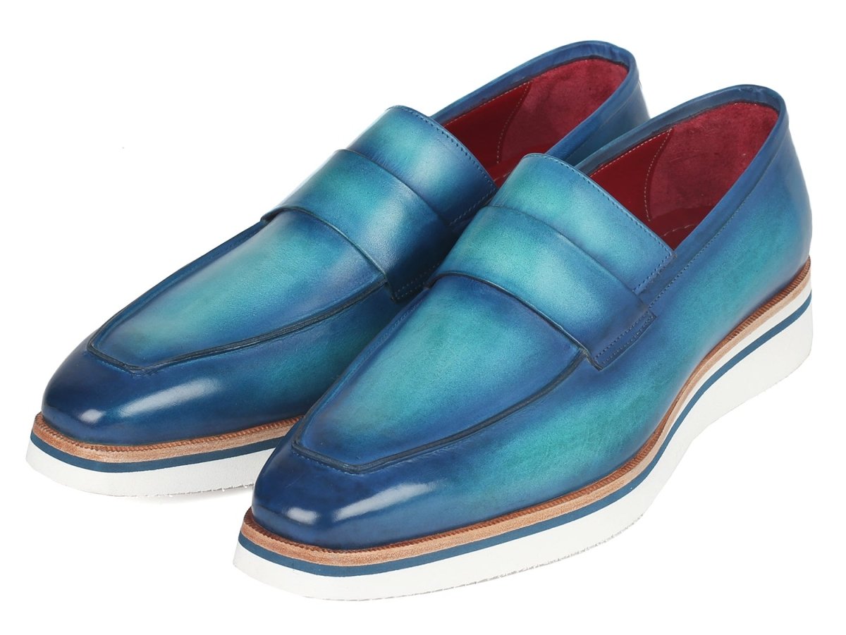 Paul Parkman Men's Smart Casual Loafers Blue (Id183 - Blu - Trq) by Paul Parkman – Don't Panic Shoes
