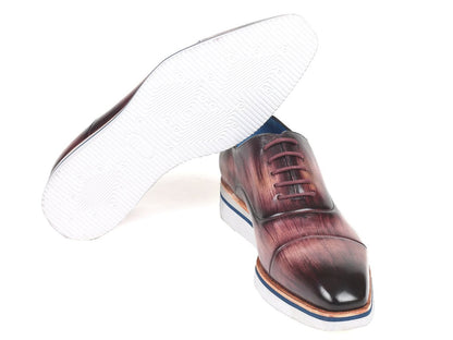 Paul Parkman Men's Smart Casual Oxfords Purple Leather (Id185 - Prp - Lth) by Paul Parkman – Don't Panic Shoes