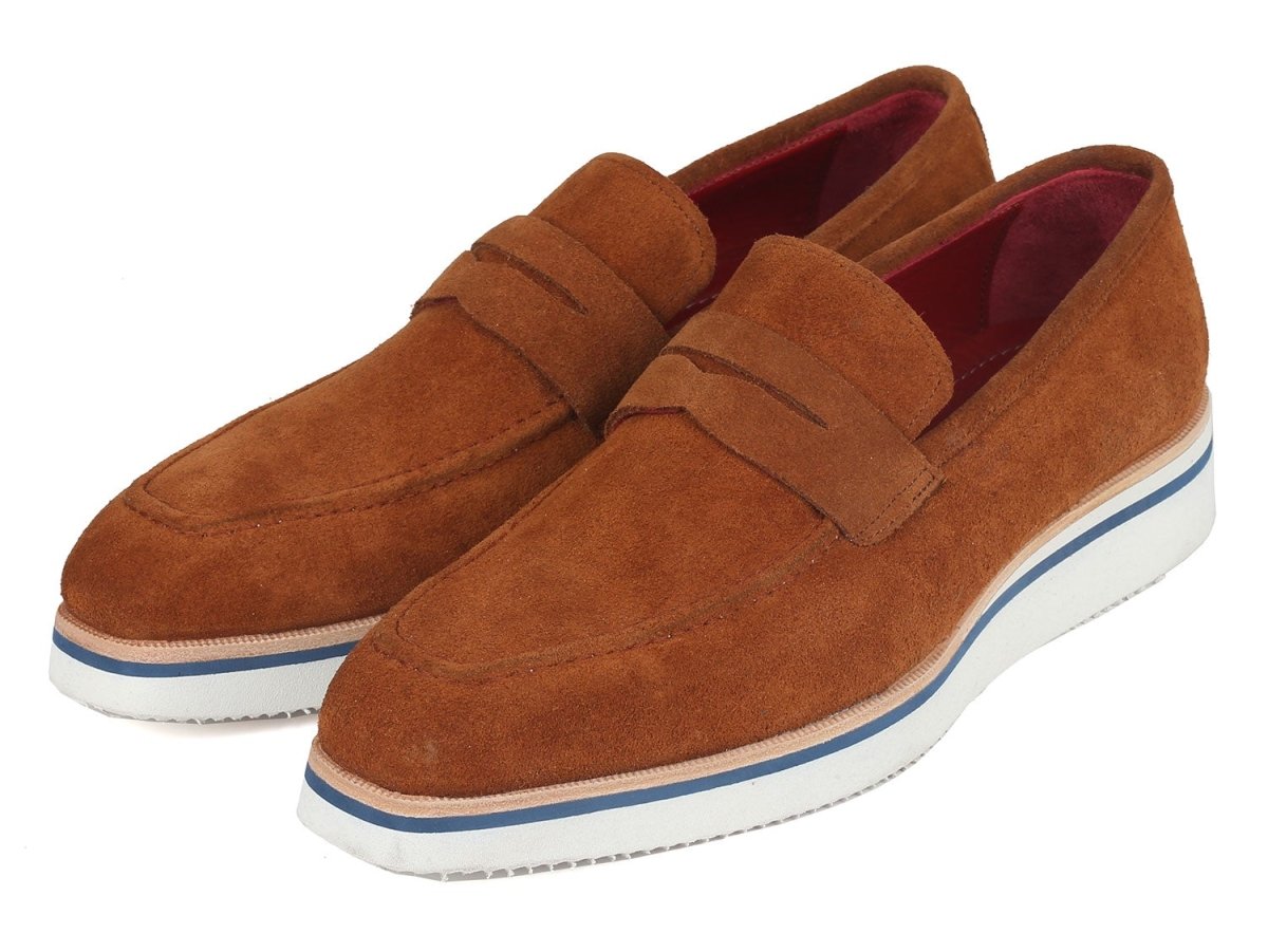 Paul Parkman Men's Smart Casual Penny Loafers Camel Suede (Id180 - Cml - Sd) by Paul Parkman – Don't Panic Shoes
