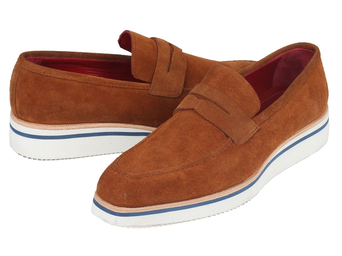 Paul Parkman Men's Smart Casual Penny Loafers Camel Suede (Id180 - Cml - Sd) by Paul Parkman – Don't Panic Shoes