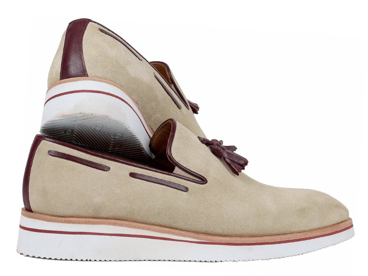 Paul Parkman Men's Smart Casual Tassel Loafers Beige Suede (Id181 - Bei - Sd) by Paul Parkman – Don't Panic Shoes