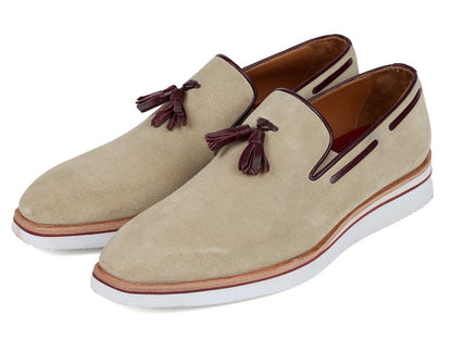 Paul Parkman Men's Smart Casual Tassel Loafers Beige Suede (Id181 - Bei - Sd) by Paul Parkman – Don't Panic Shoes