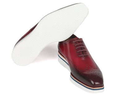Paul Parkman Men's Smart Casual Wingtip Oxfords Bordeaux (Id188 - Brd) by Paul Parkman – Don't Panic Shoes