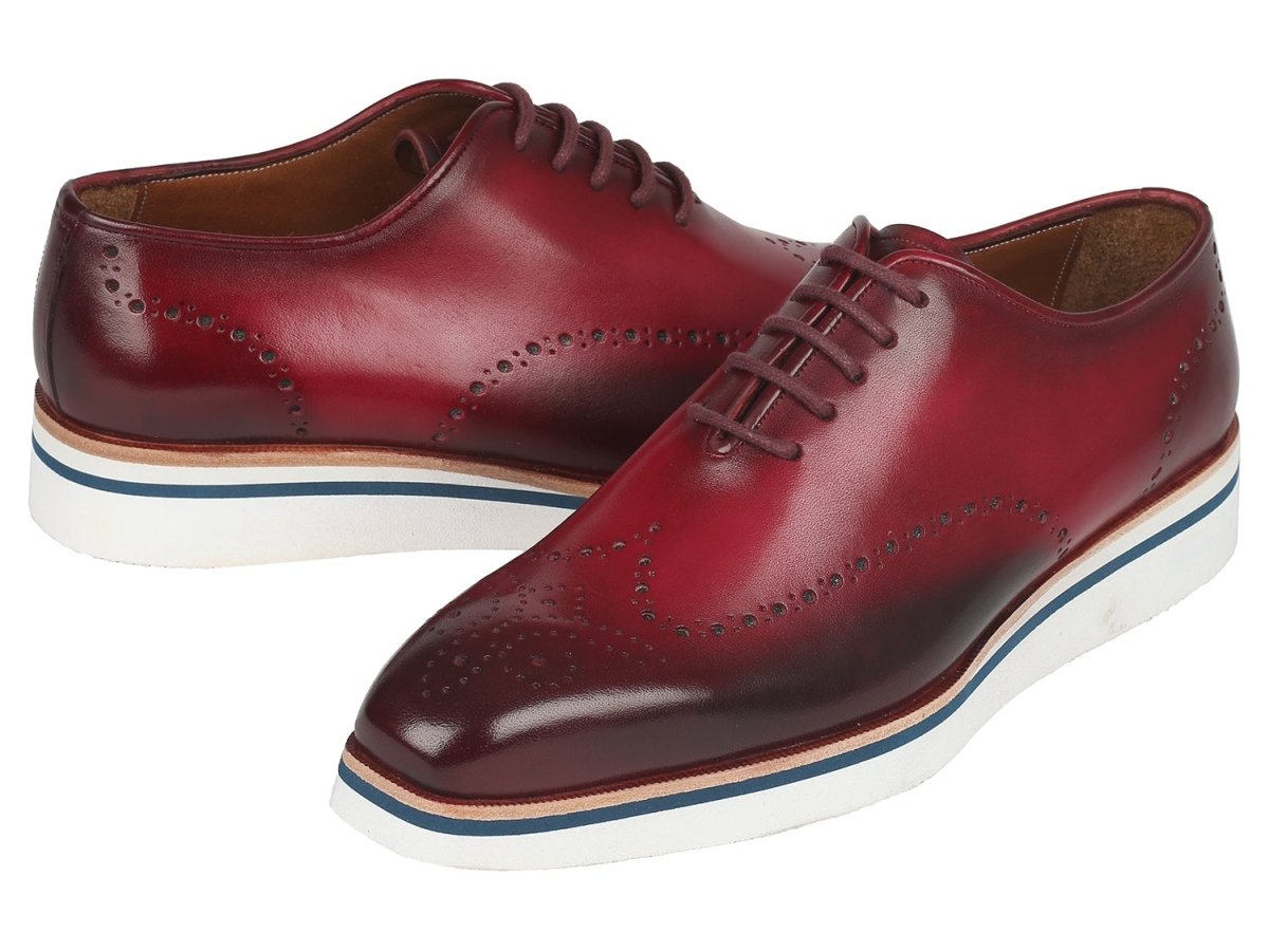 Paul Parkman Men's Smart Casual Wingtip Oxfords Bordeaux (Id188 - Brd) by Paul Parkman – Don't Panic Shoes