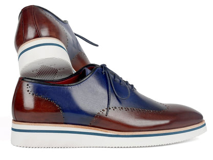 Paul Parkman Men's Smart Casual Wingtip Oxfords Brown And Blue (Id187 - Brw - Blu) by Paul Parkman – Don't Panic Shoes