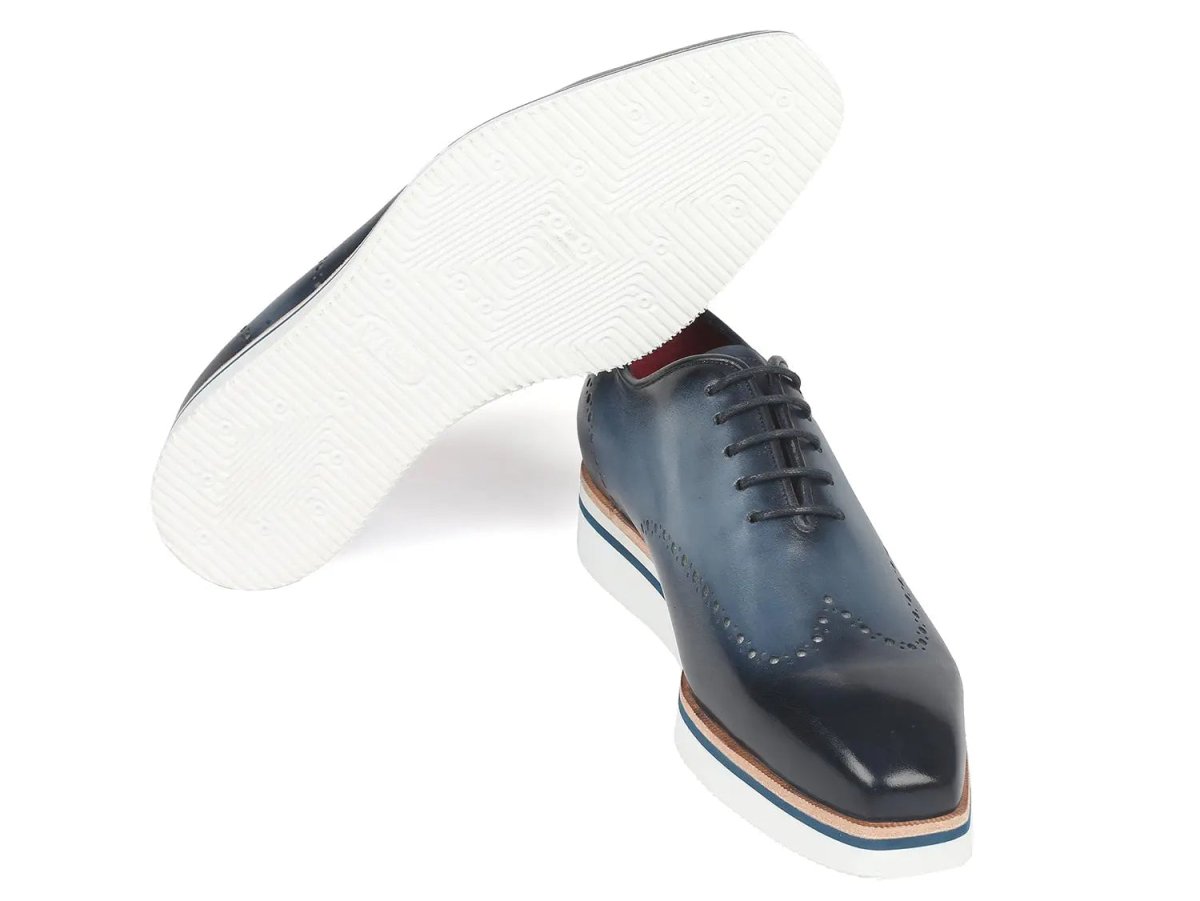 Paul Parkman Men's Smart Casual WIngtip Oxfords in Navy Shoes by Paul Parkman – Don't Panic Shoes