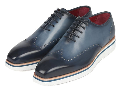 Paul Parkman Men's Smart Casual Wingtip Oxfords Navy (Id187 - Navy) by Paul Parkman – Don't Panic Shoes
