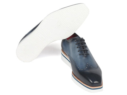 Paul Parkman Men's Smart Casual Wingtip Oxfords Navy (Id187 - Navy) by Paul Parkman – Don't Panic Shoes