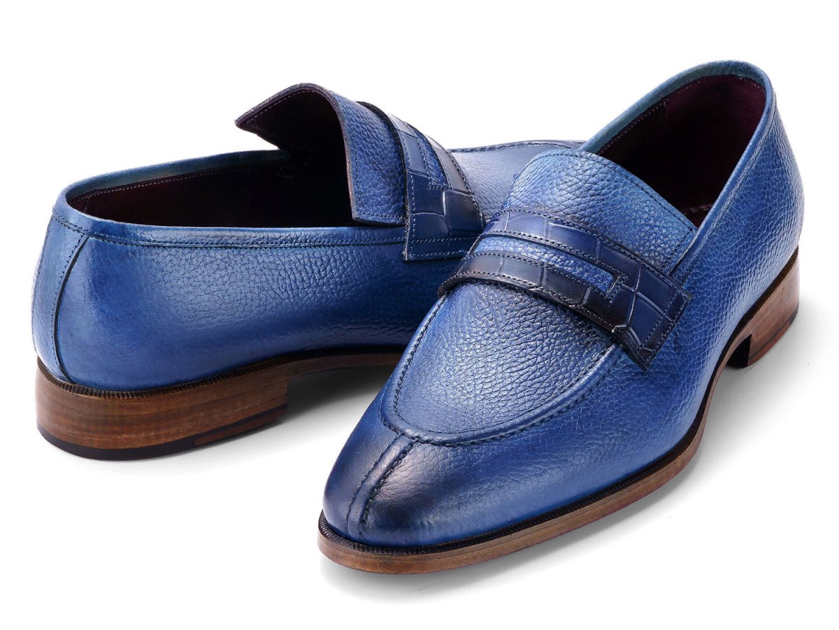 Paul Parkman Men's Split Toe Loafer Shoes Blue (Id694bl65) Shoes by Paul Parkman – Don't Panic Shoes