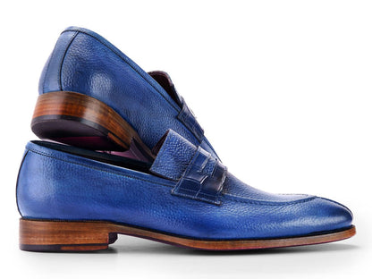 Paul Parkman Men's Split Toe Loafer Shoes Blue (Id694bl65) Shoes by Paul Parkman – Don't Panic Shoes