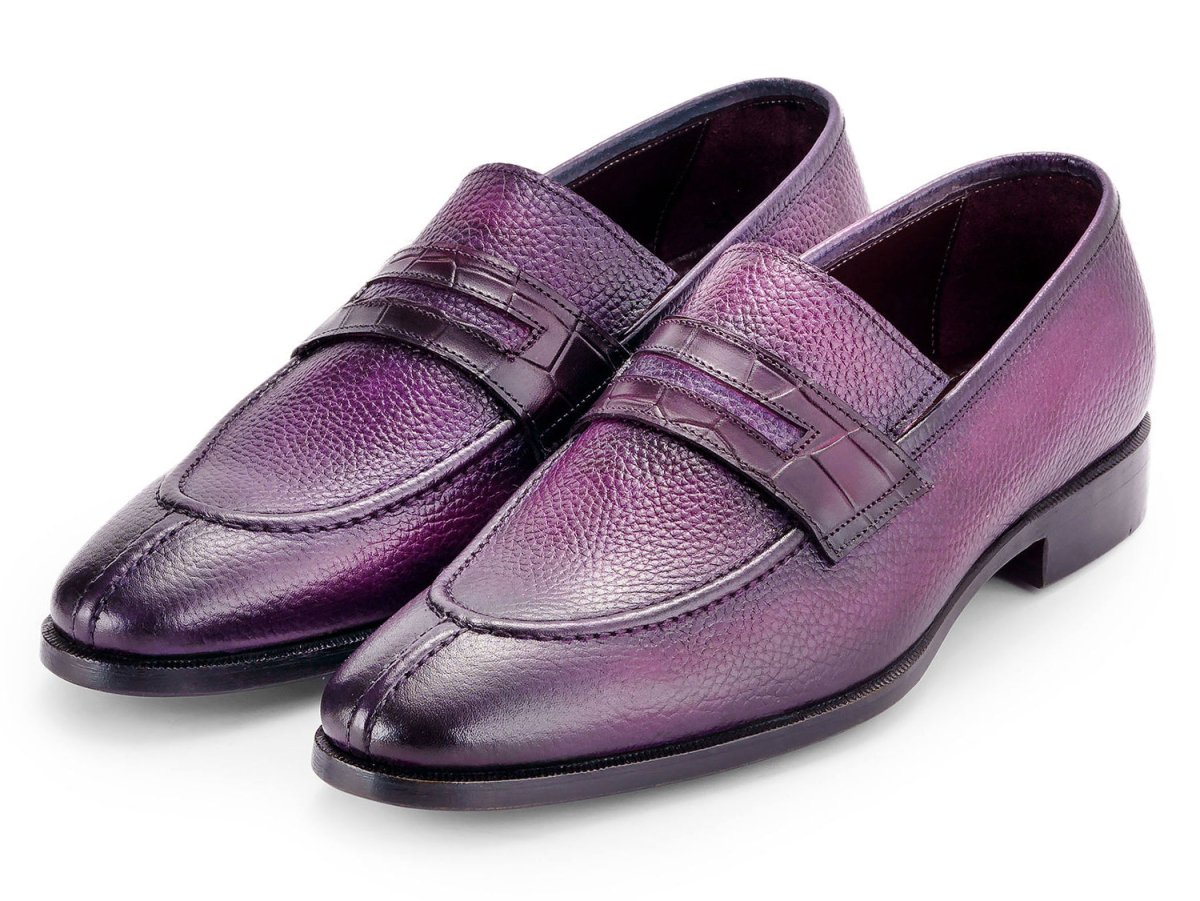 Paul Parkman Men's Split Toe Loafer Shoes Purple (Id694pr87) Shoes by Paul Parkman – Don't Panic Shoes