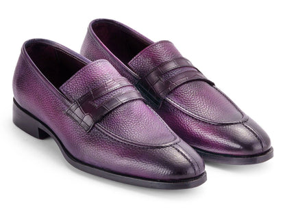 Paul Parkman Men's Split Toe Loafer Shoes Purple (Id694pr87) Shoes by Paul Parkman – Don't Panic Shoes