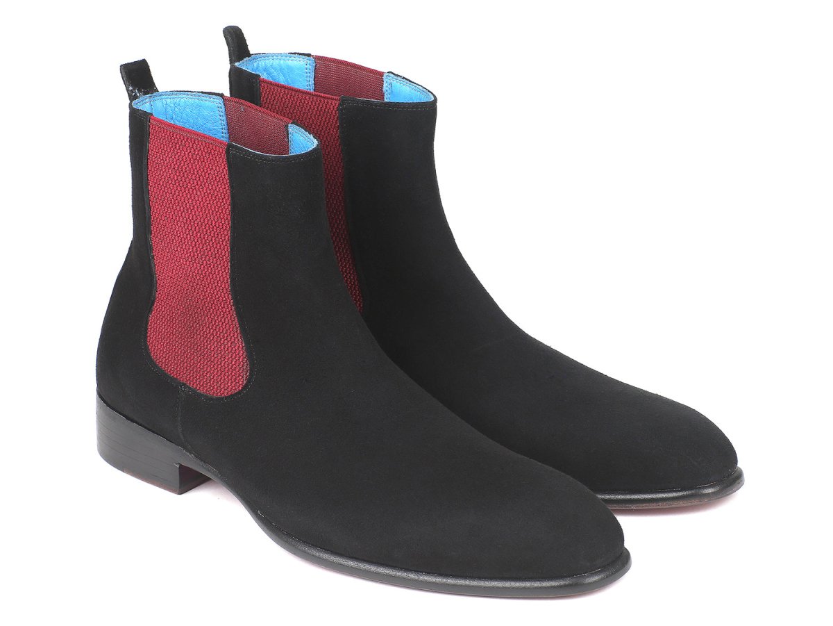 Paul Parkman Men's Suede Chelsea Boots In Black Shoes by Paul Parkman – Don't Panic Shoes