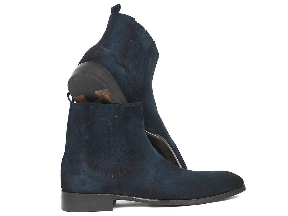 Paul Parkman Men's Suede Chelsea Boots In Navy Shoes by Paul Parkman – Don't Panic Shoes