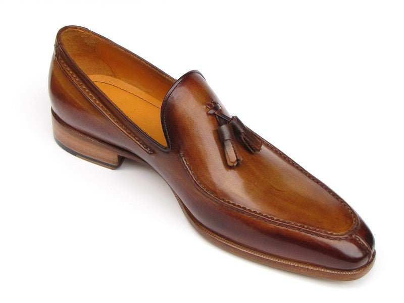 Paul Parkman Men's Tassel Loafer Camel And Brown Hand - Painted (Id083 - Cml) by Paul Parkman – Don't Panic Shoes
