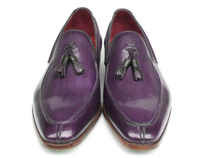 Paul Parkman Men's Tassel Loafer Purple Hand Painted Leather (Id083 - Rp) by Paul Parkman – Don't Panic Shoes