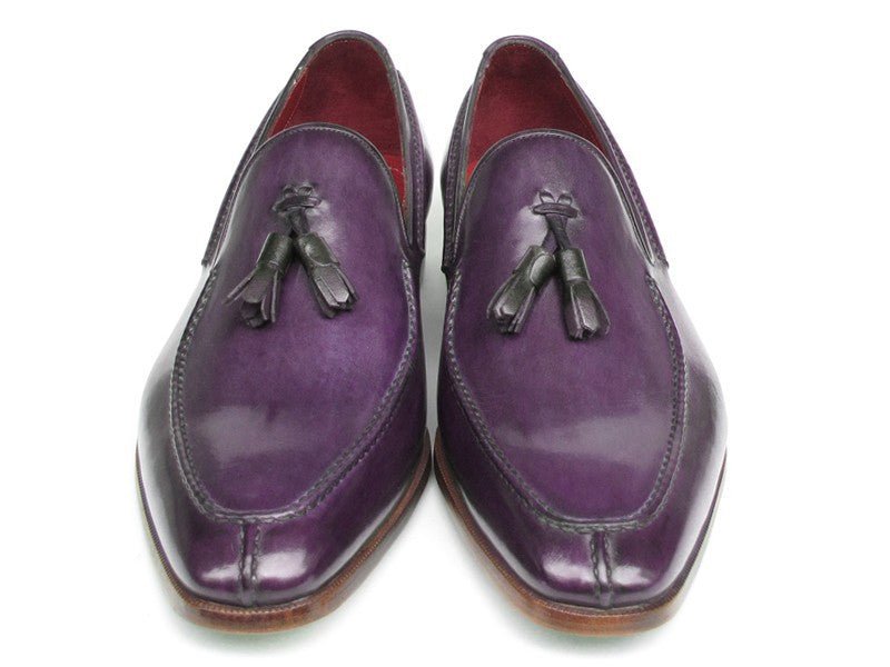 Paul Parkman Men's Tassel Loafer Purple Hand Painted Leather (Id083 - Rp) by Paul Parkman – Don't Panic Shoes