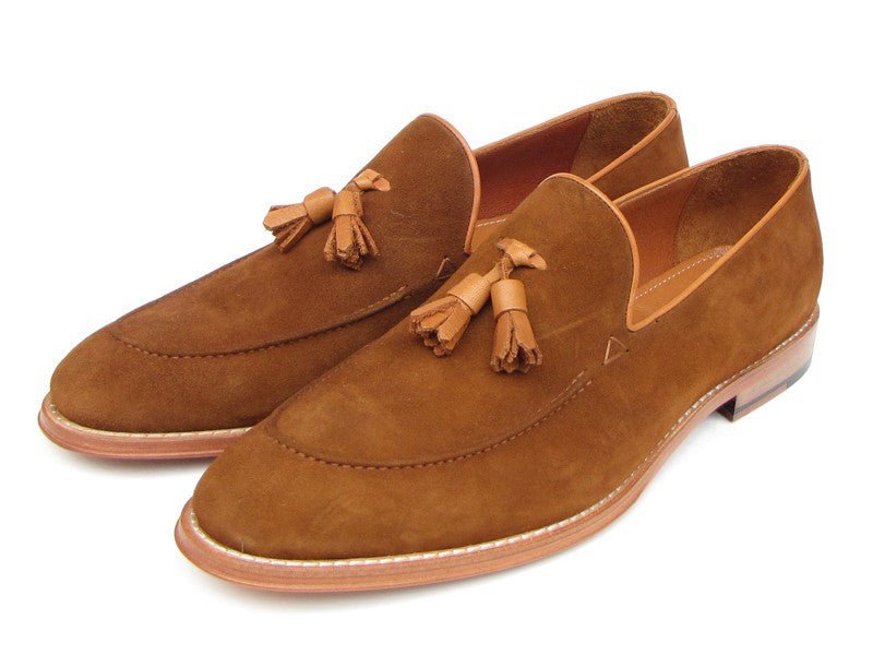 Paul Parkman Men's Tassel Loafer Tobacco Suede Shoes (Id087 - Tab) by Paul Parkman – Don't Panic Shoes