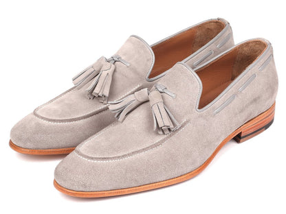 Paul Parkman Men's Tassel Loafers Grey Suede (IdGry32fg) by Paul Parkman – Don't Panic Shoes