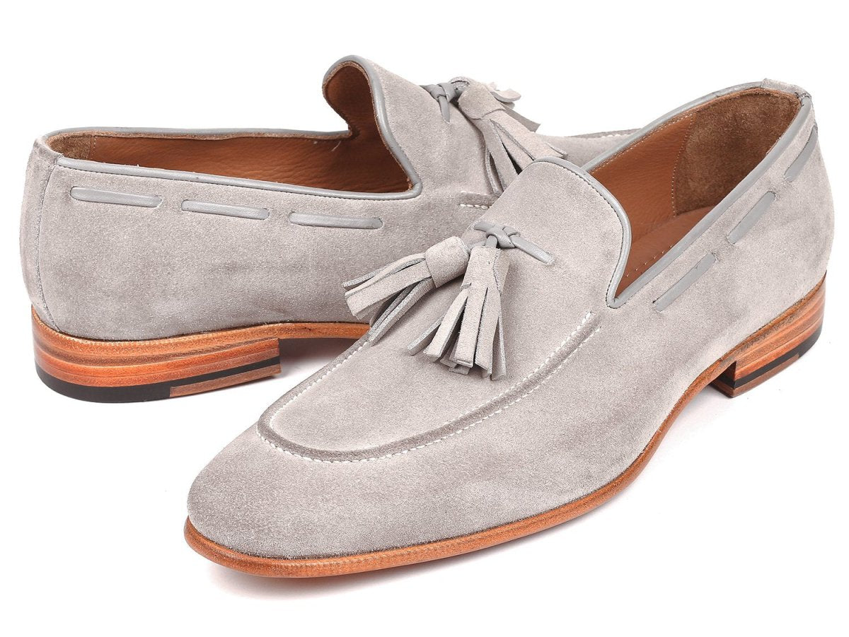 Paul Parkman Men's Tassel Loafers Grey Suede (IdGry32fg) by Paul Parkman – Don't Panic Shoes
