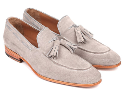 Paul Parkman Men's Tassel Loafers Grey Suede (IdGry32fg) by Paul Parkman – Don't Panic Shoes