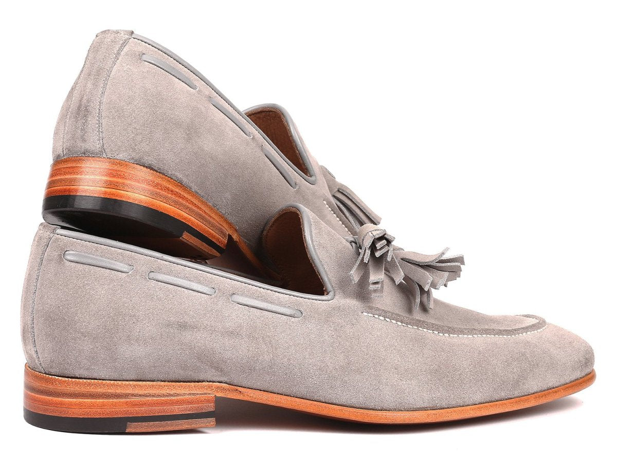 Paul Parkman Men's Tassel Loafers Grey Suede (IdGry32fg) by Paul Parkman – Don't Panic Shoes