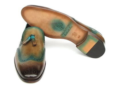 Paul Parkman Men's Tassel Loafers Olive And Green Patina (IdWl667 - Olv) Shoes by Paul Parkman – Don't Panic Shoes