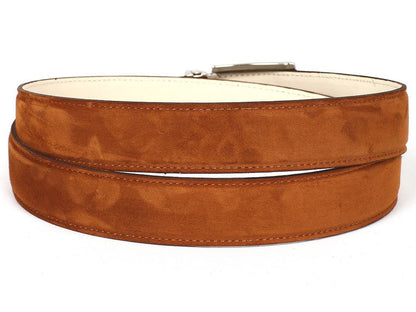 Paul Parkman Men's Tobacco Suede Belt (IdB06 - Taba) by Paul Parkman – Don't Panic Shoes