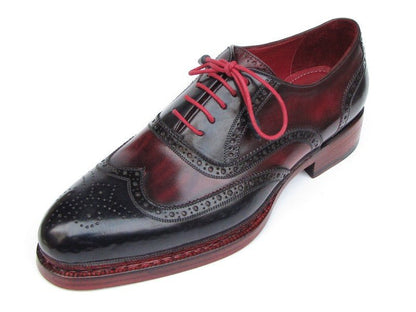 Paul Parkman Men's Triple Leather Sole Wingtip Brogues Navy And Red (Id027 - Trp - Nvybrd) by Paul Parkman – Don't Panic Shoes