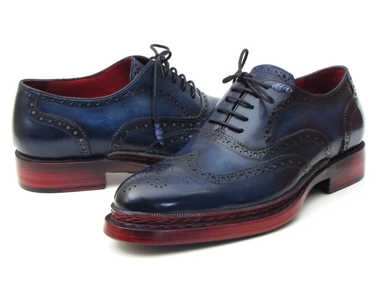 Paul Parkman Men's Triple Leather Sole WIngtip Oxfords in Navy Shoes by Paul Parkman – Don't Panic Shoes